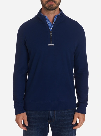 Robert Graham Draft Quarter-zip Slim Fit Sweater In Navy