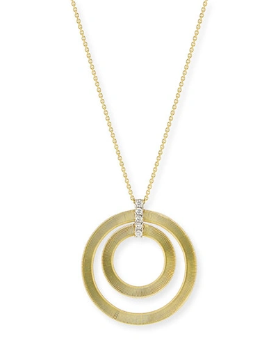 Marco Bicego 18k Gold Masai Concentric Circle Pendant With Diamonds In Gold Diamond
