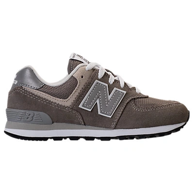 New Balance Big Kids 574 Core Casual Sneakers From Finish Line In Grey/white
