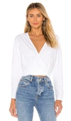 Amuse Society Shandie Long Sleeve Top In White