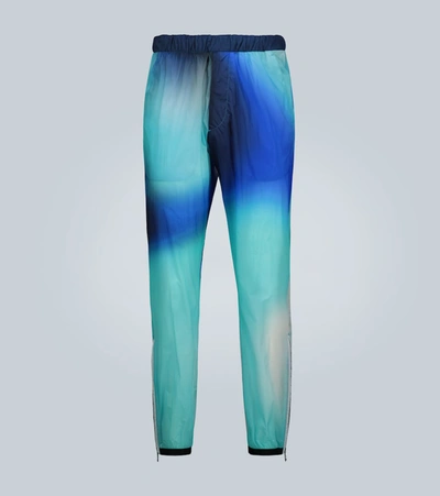 Prada Printed Technical Pants In Blue