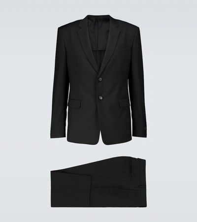 Prada Single-breasted Wool And Mohair Suit In Black