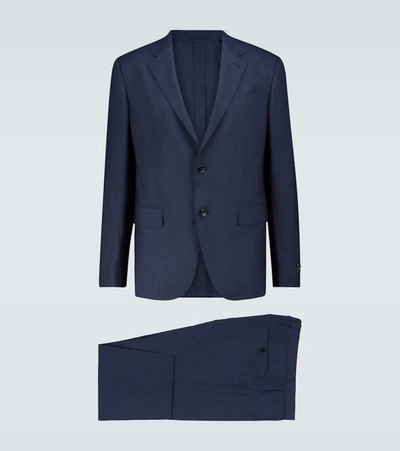 Ermenegildo Zegna High Performance Packaway Wool Suit In Blue