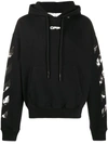Off-white Caravaggio Arrows Print Hoodie In Black