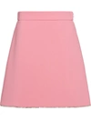 Miu Miu Crystal Trim Skirt In Pink
