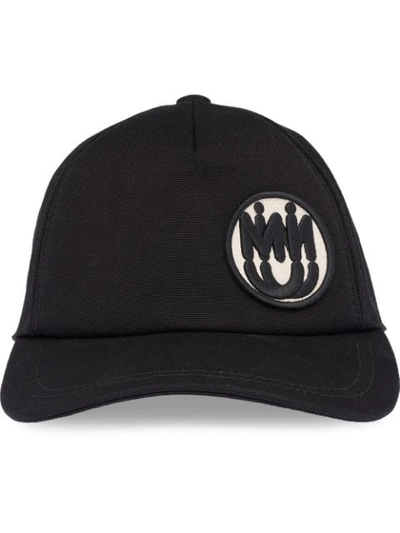 Miu Miu Logo Patch Baseball Cap In Black