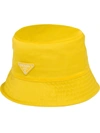 Prada Recycled Nylon Bucket Hat In F0010 Giallo