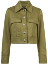 Proenza Schouler Cropped Cotton-twill Jacket In Brown