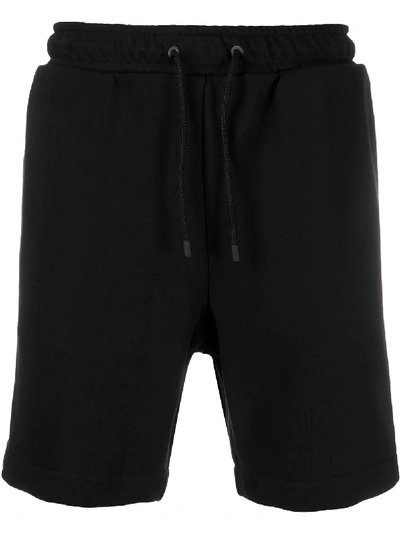 Fendi Ff Drawstring Waist Track Shorts In Black