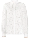 N°21 Floral Lace Shirt In White