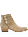 Alberto Fasciani Pointed Ankle Boots In Beige