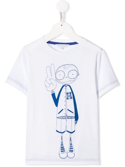 Marc Jacobs Kids' Printed Cotton Jersey T-shirt In White