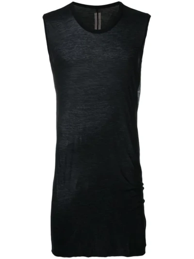 Rick Owens Longline Tank Top In Black