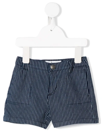 Bonpoint Babies' Striped Fitted Shorts In Blue