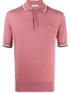 Etro Stripe-detail Short-sleeved Polo Shirt In Pink
