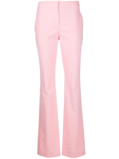 Moschino Mid-rise Flared Trousers In Pink