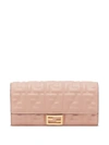 Fendi Baguette Continental Wallet In Pink