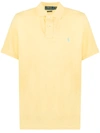Polo Ralph Lauren Logo-embroidered Short Sleeved Polo Shirt In Yellow