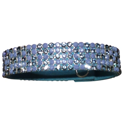 Pre-owned Swarovski Crystal Bracelet In Blue
