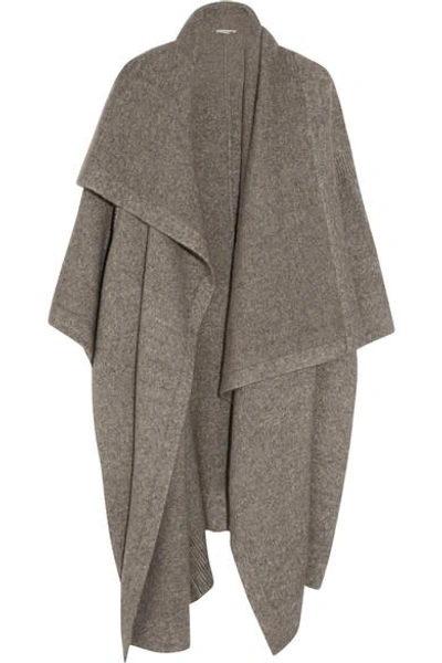 Stella Mccartney Draped Knitted Blanket Coat In Gray | ModeSens