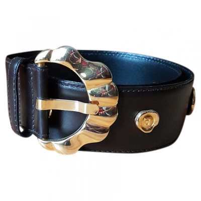 Pre-owned Escada Leather Belt In Gold