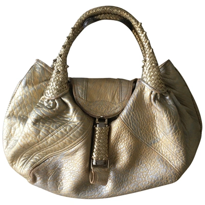 Pre-owned Fendi Gold Leather Handbags