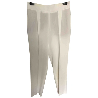 Pre-owned Alberto Biani Trousers In White