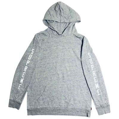 Pre-owned Supreme Sweatshirt In Grey