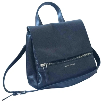 Pre-owned Givenchy Pandora Leather Crossbody Bag In Black