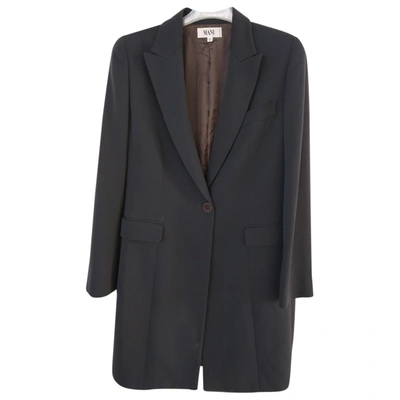 Pre-owned Giorgio Armani Wool Coat In Navy