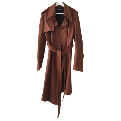Pre-owned Y/project Brown Leather Coat