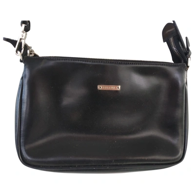Pre-owned Pollini Leather Handbag In Black