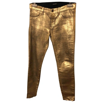 Pre-owned J Brand Large Jeans In Gold
