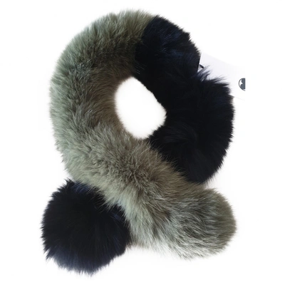 Pre-owned Charlotte Simone Black Fox Scarf