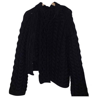 Pre-owned Lanvin Wool Pull In Navy