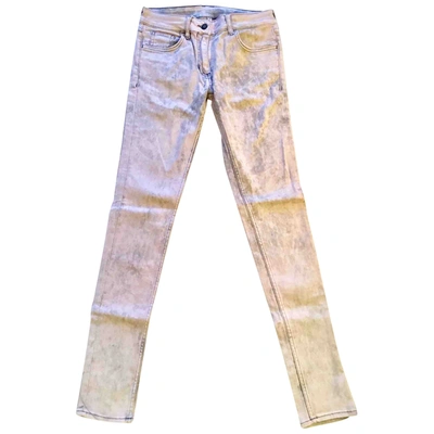 Pre-owned Sandro Slim Jeans In Pink