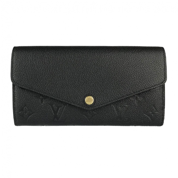 Pre-Owned Louis Vuitton Sarah Black Leather Wallet | ModeSens