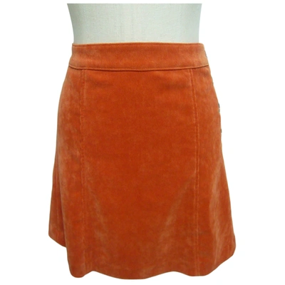 Pre-owned Armani Jeans Mini Skirt In Orange