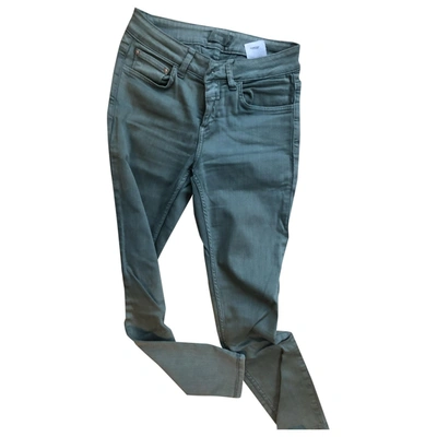 Pre-owned Closed Slim Jeans In Green