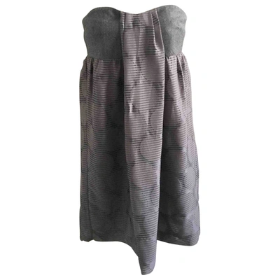 Pre-owned American Retro Mini Dress In Grey