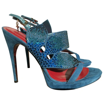 Pre-owned Cesare Paciotti Sandal In Turquoise
