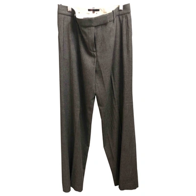 Pre-owned Maje Fall Winter 2018 Wool Trousers In Grey