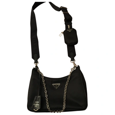 Pre-owned Prada Re-edition Cloth Clutch Bag In Black | ModeSens