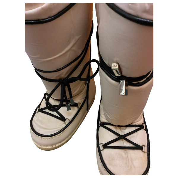 white christian dior boots