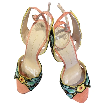 Pre-owned Charlotte Olympia Leather Sandals In Multicolour