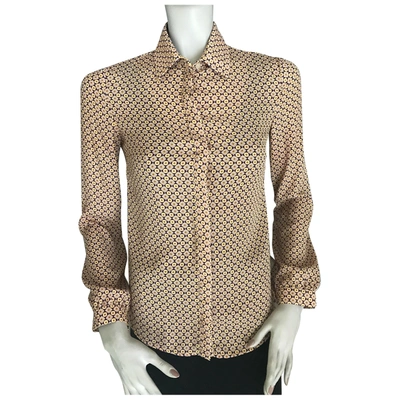 Pre-owned Patrizia Pepe Beige Silk  Top