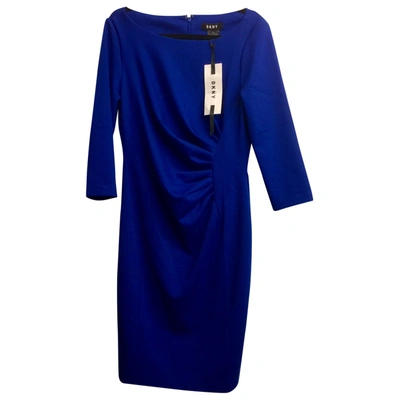 Pre-owned Dkny Mid-length Dress In Blue