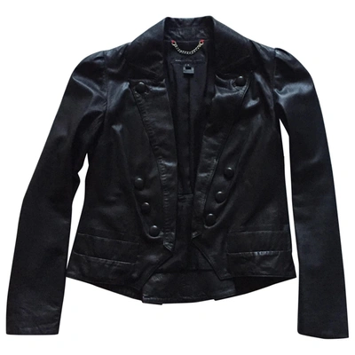 Pre-owned Marc By Marc Jacobs Leather Biker Jacket In Black