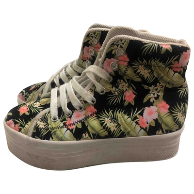 Pre-owned Jeffrey Campbell Cloth Trainers In Black