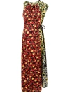 Proenza Schouler Sleeveless Mixed Poppy Wildflower-print Asymmetric Long Dress